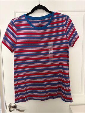 dip Blue & Red Striped Short-Sleeve Tee